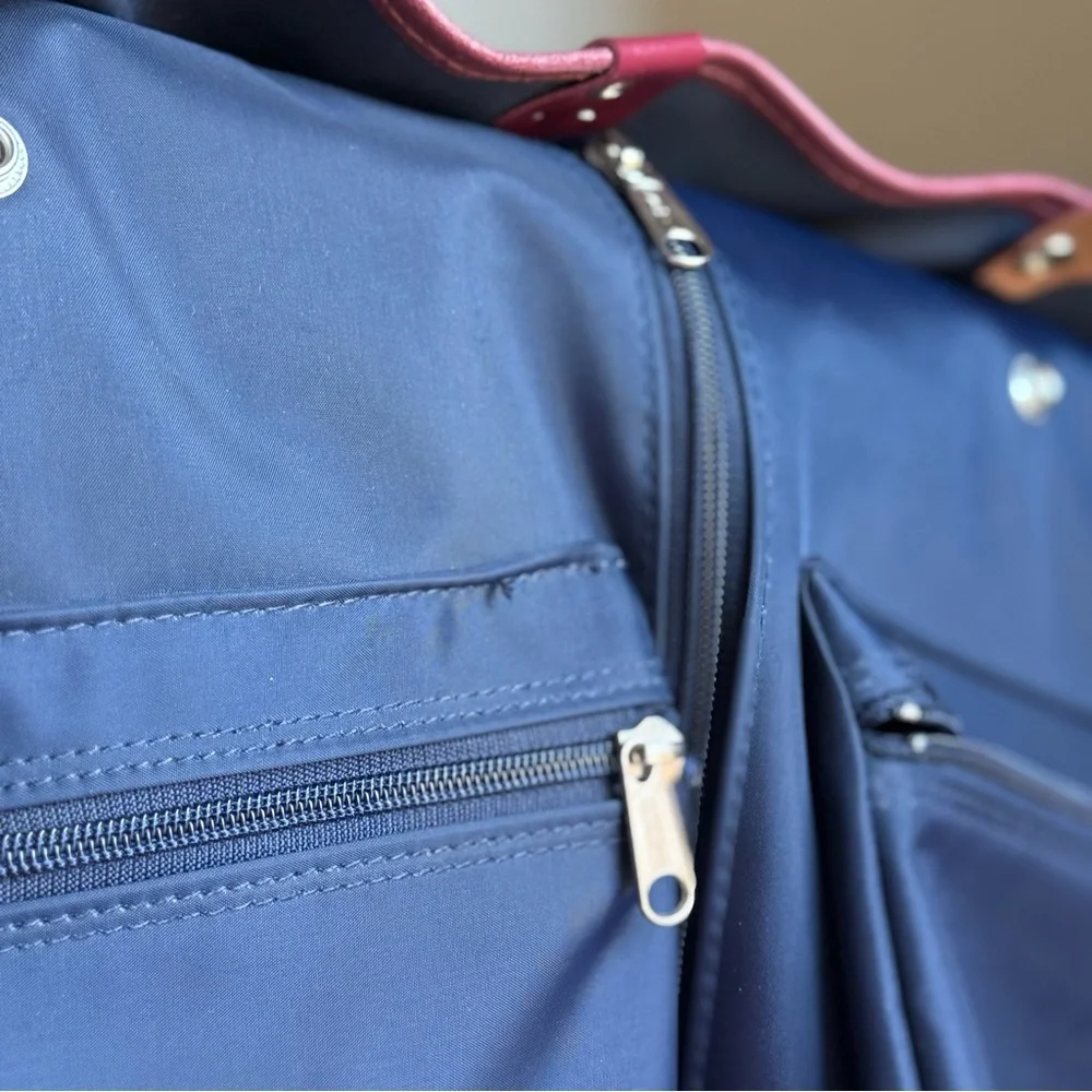 American Tourister Garment Bag Hanging Travel Suit Dress Cover Navy Blue